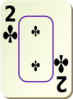 Bordered Two Of Clubs Clip Art